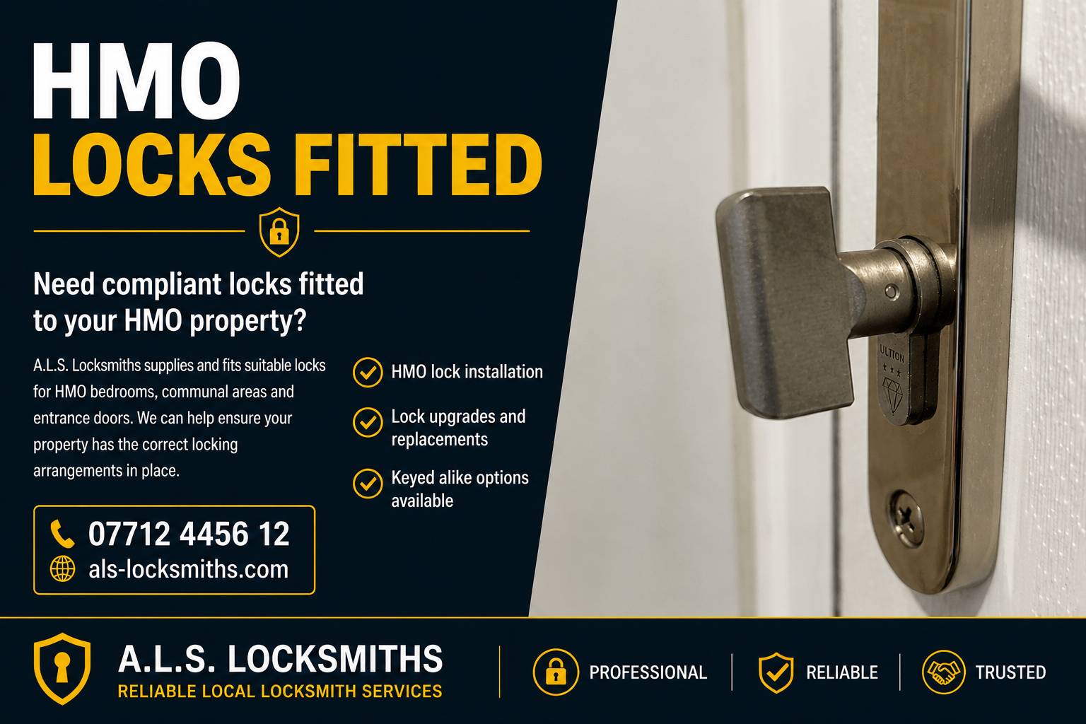 HMO Locks Fitted