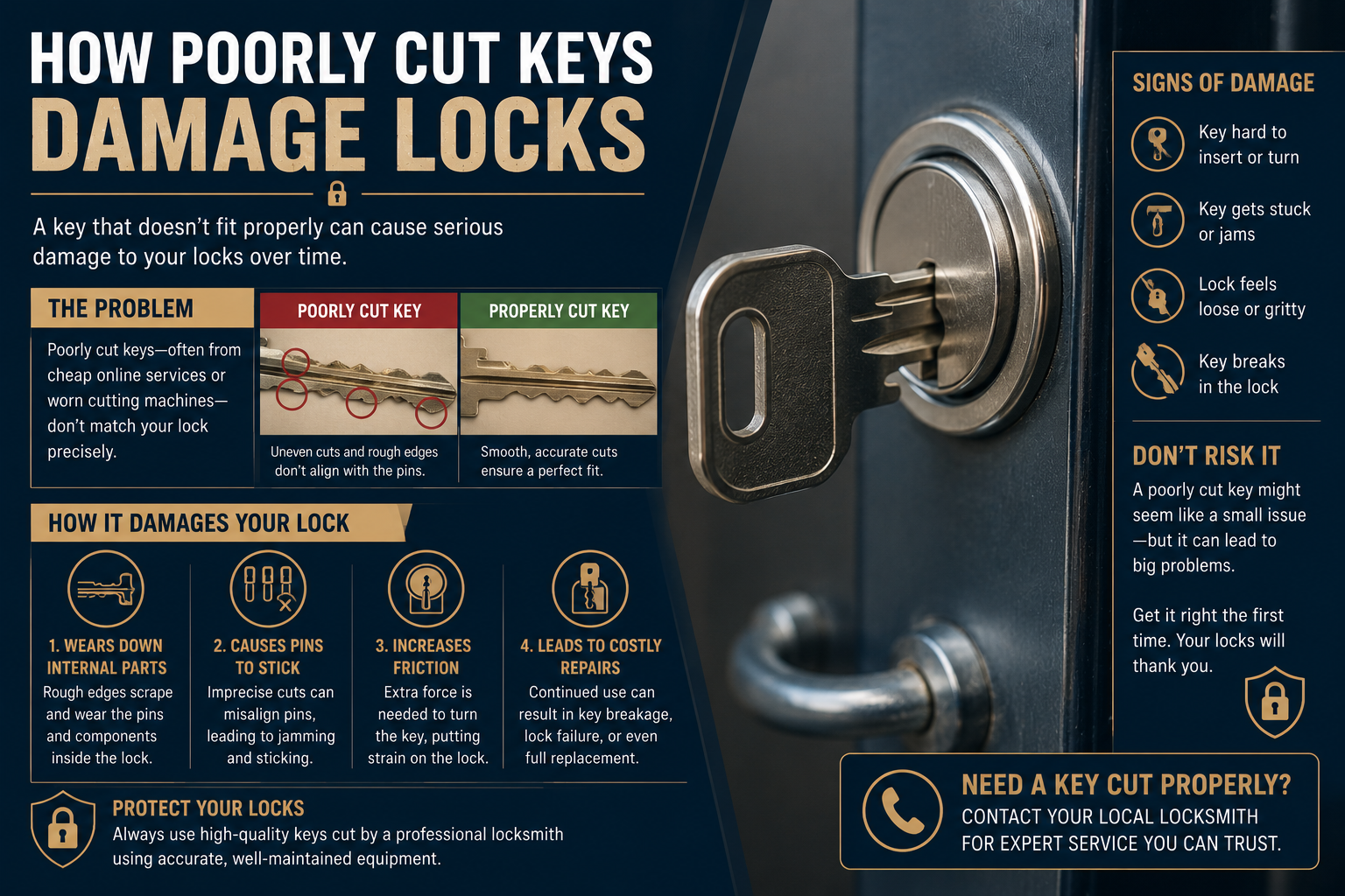 How Poorly Cut Keys Damage Locks