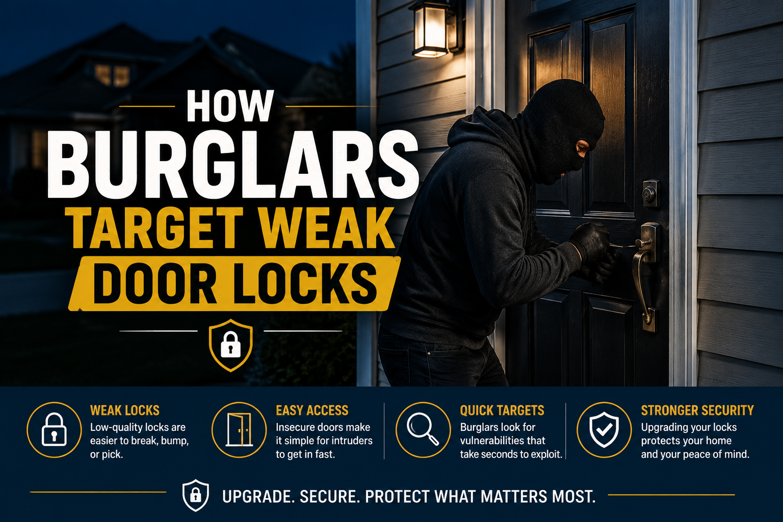 How Burglars Target Weak Door Locks
