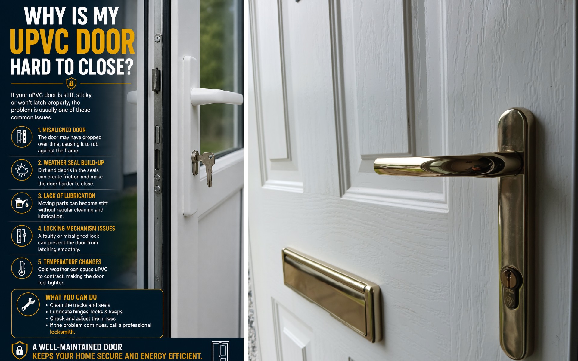 Why Is My UPVC Door Hard to Close?