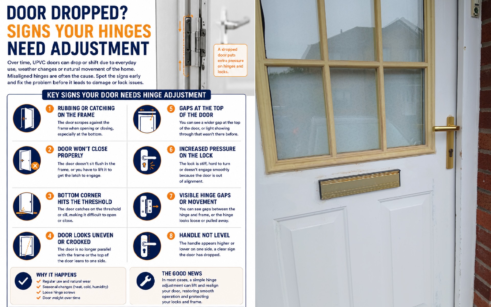 Door Dropped? Signs Your Hinges Need Adjustment