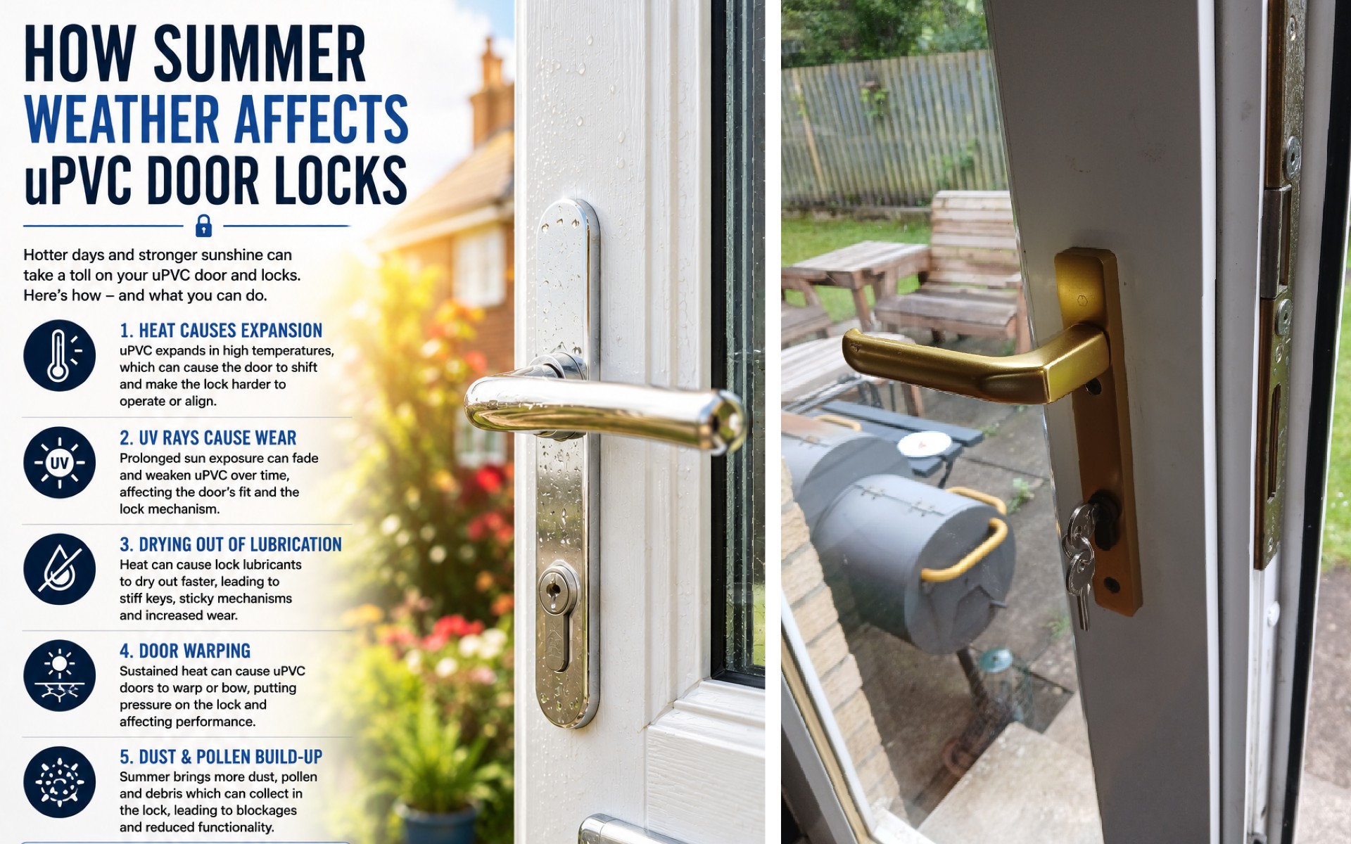 How summer Weather Affects uPVC Door Locks