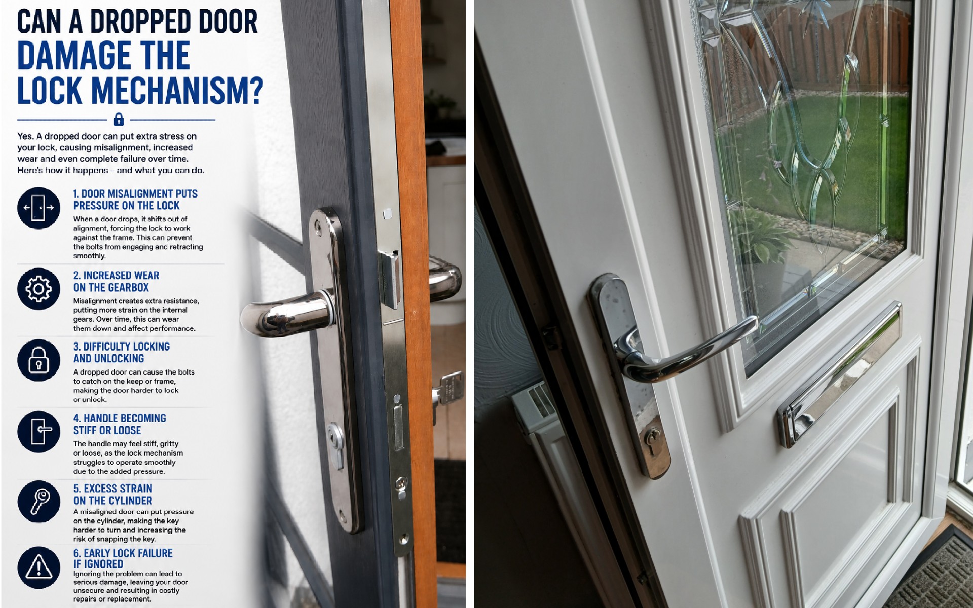 Can a Dropped Door Damage the Lock Mechanism?