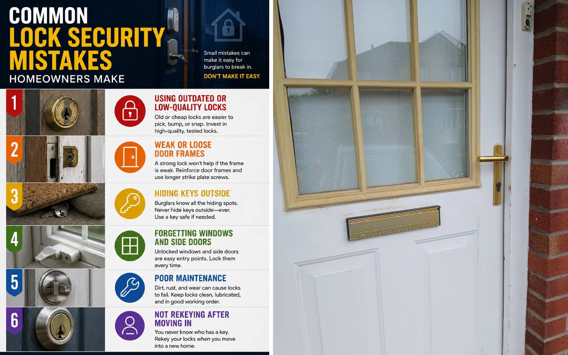 Common Lock Security Mistakes Homeowners Make