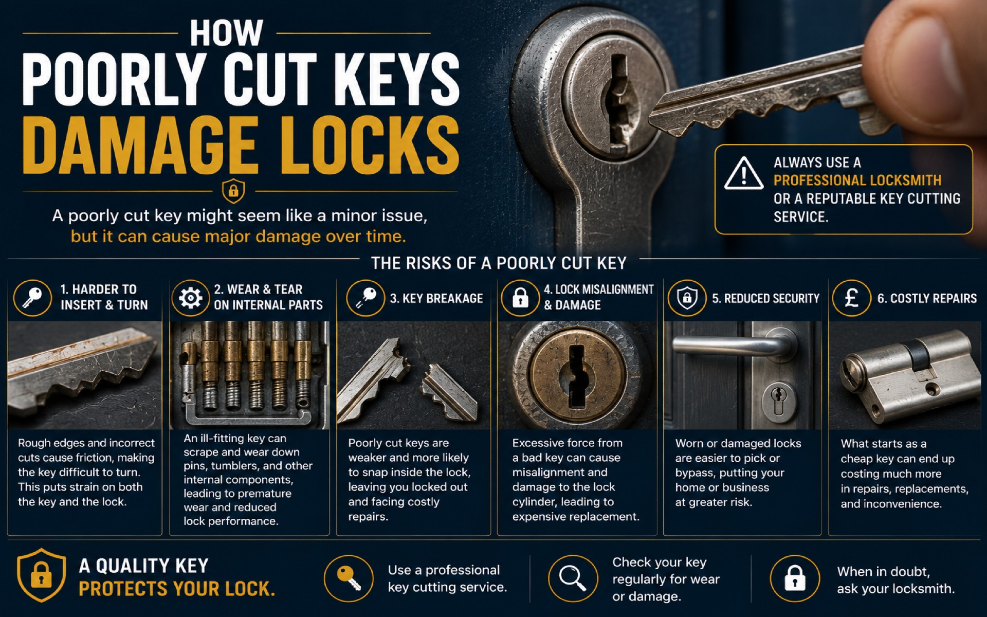 How Poorly Cut Keys Damage Locks How Poorly Cut Keys Damage Locks