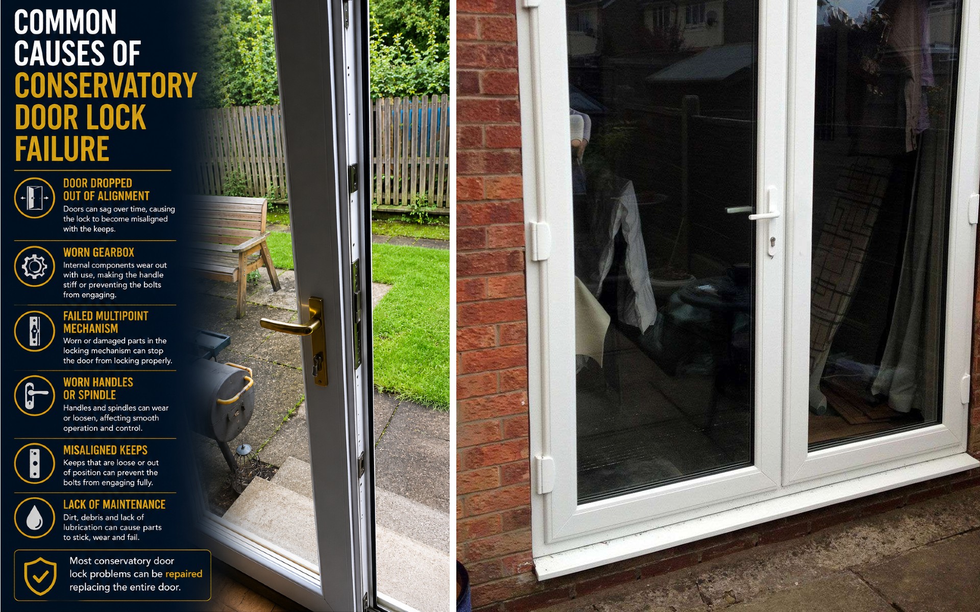 Common Causes of Conservatory Door Lock Failure