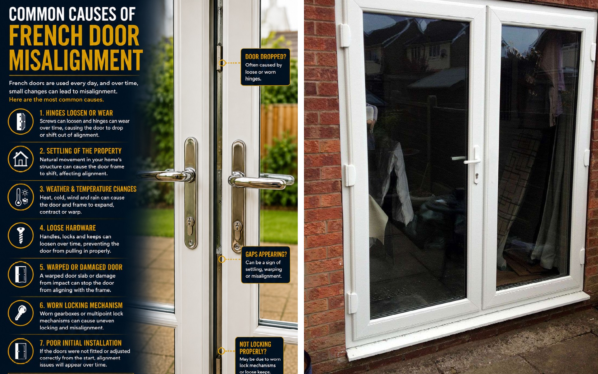 Common Causes of French Door Misalignment