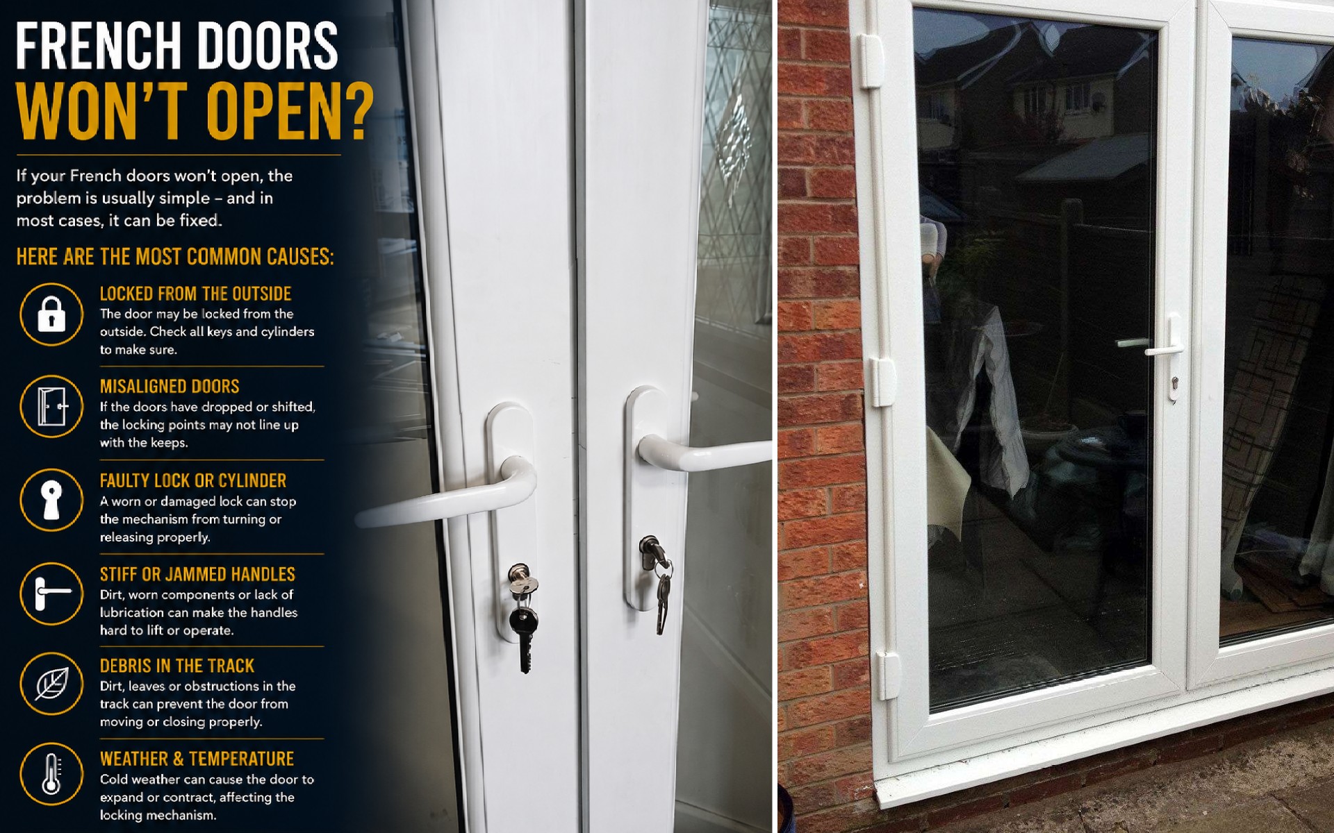 French Doors Won't Open – What to Do