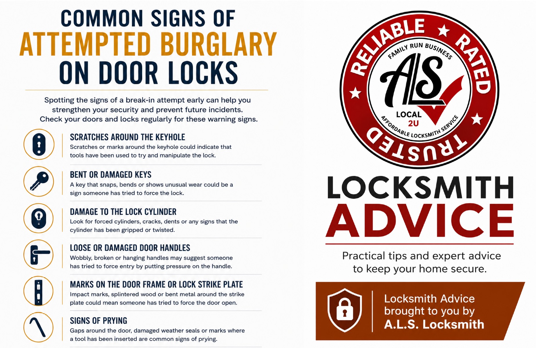 Common Signs of Attempted Burglary on Door Locks