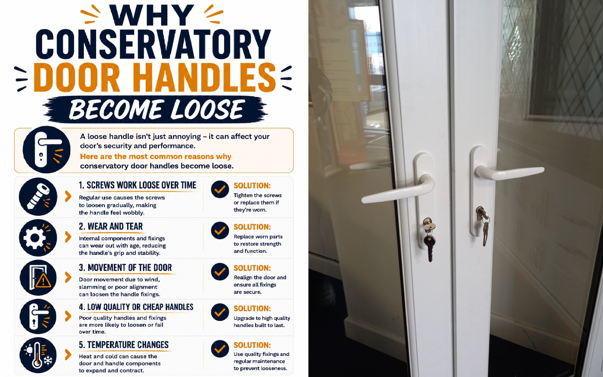 Why Conservatory Door Handles Become Loose