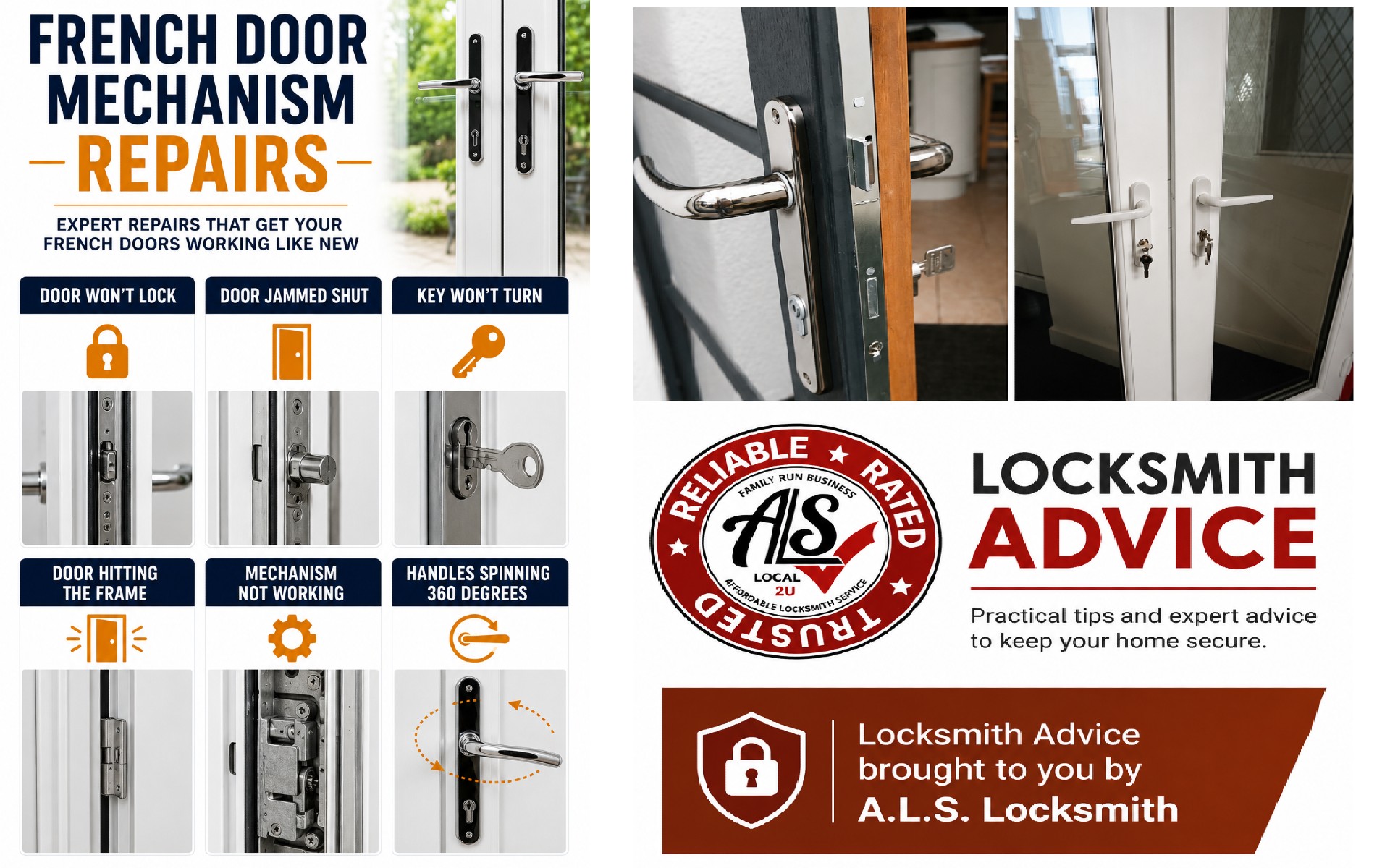 French Door Mechanism Repairs - how to fix it