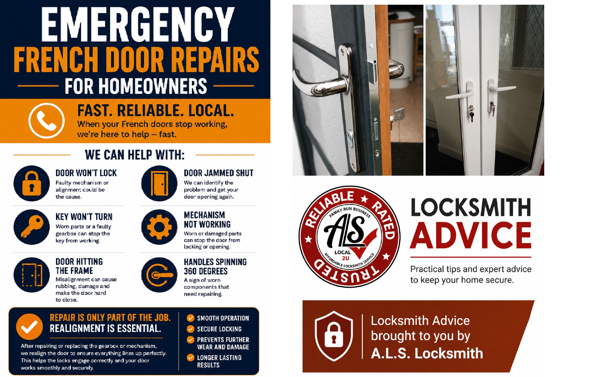 Emergency French Door Repairs for Homeowners