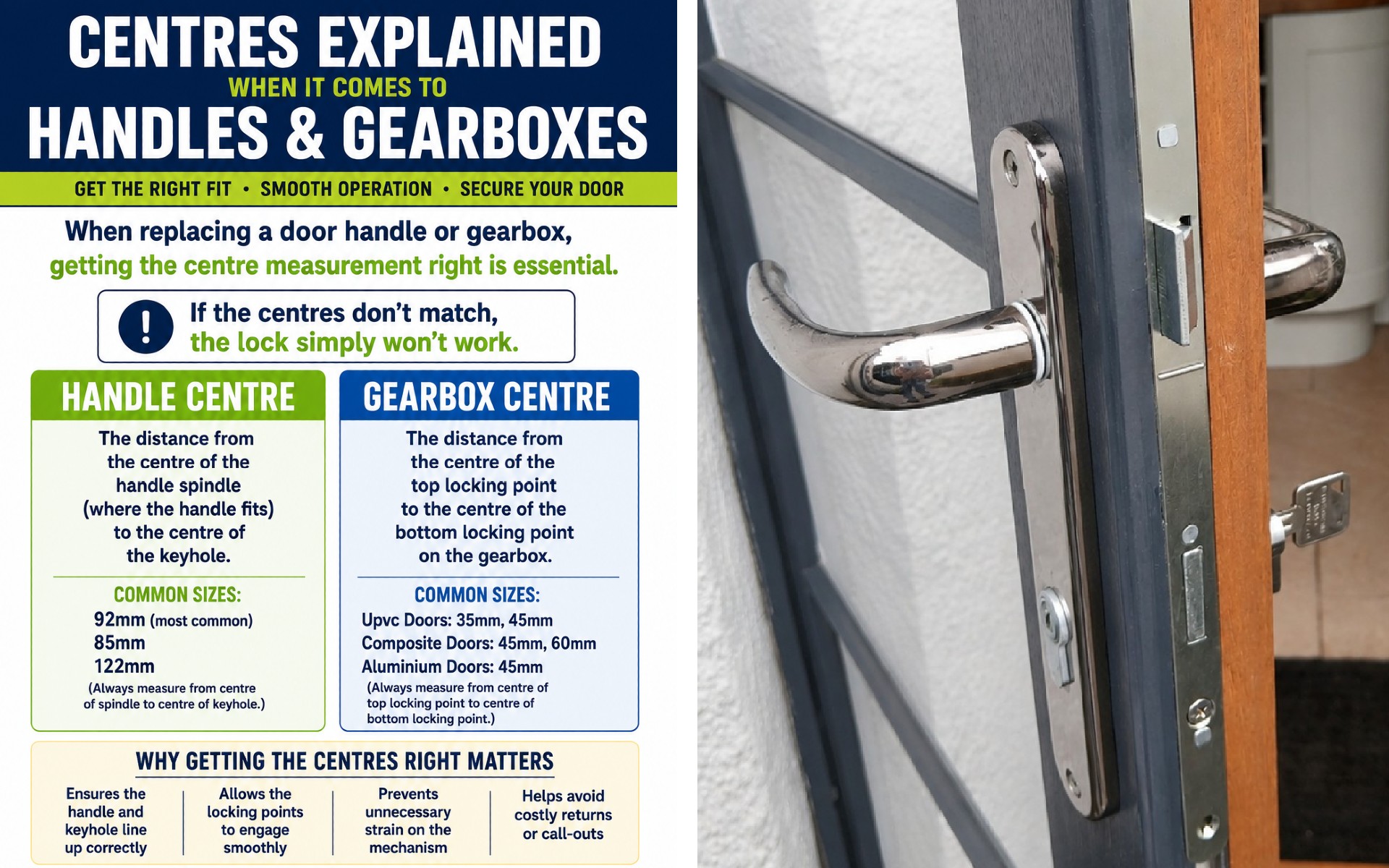 Handle Centres Explained – Why They Matter When Replacing Handles and Gearboxes Handle Centres Explained – Why They Matter When Replacing Handles and Gearboxes