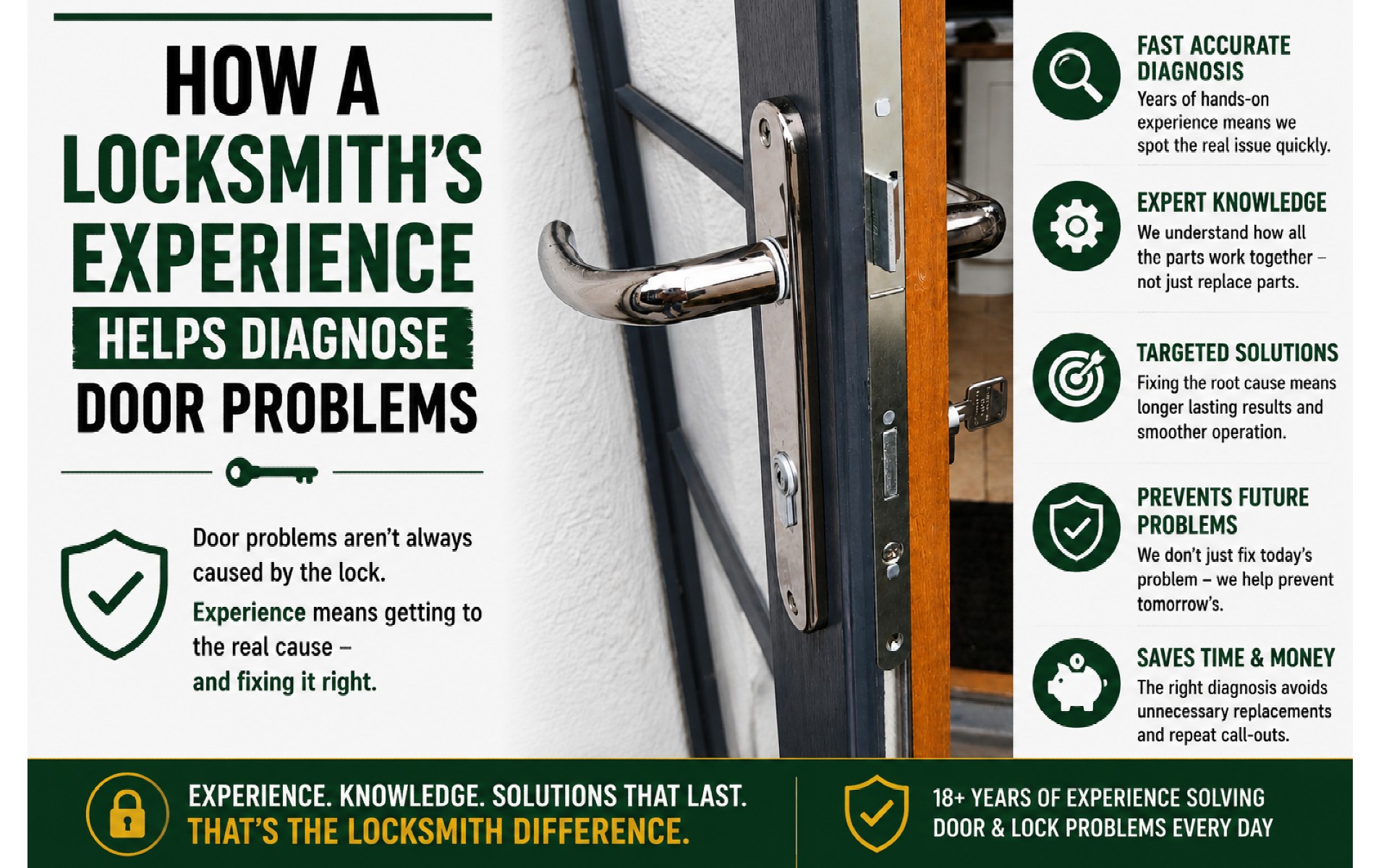 How a Locksmith's Experience Helps Diagnose Door Problems and Deliver Repairs That Last