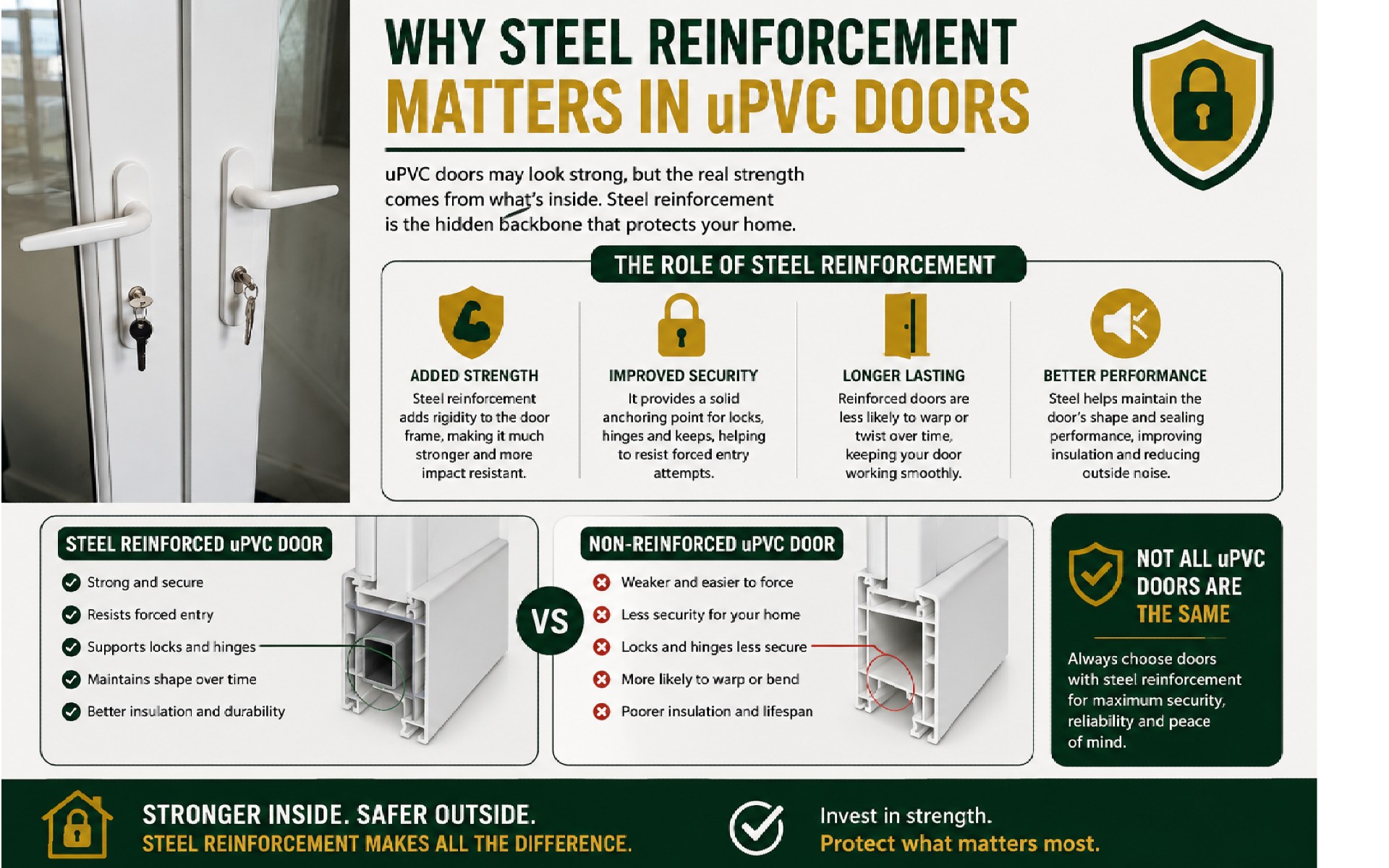 Why Steel Reinforcement Matters in uPVC Doors