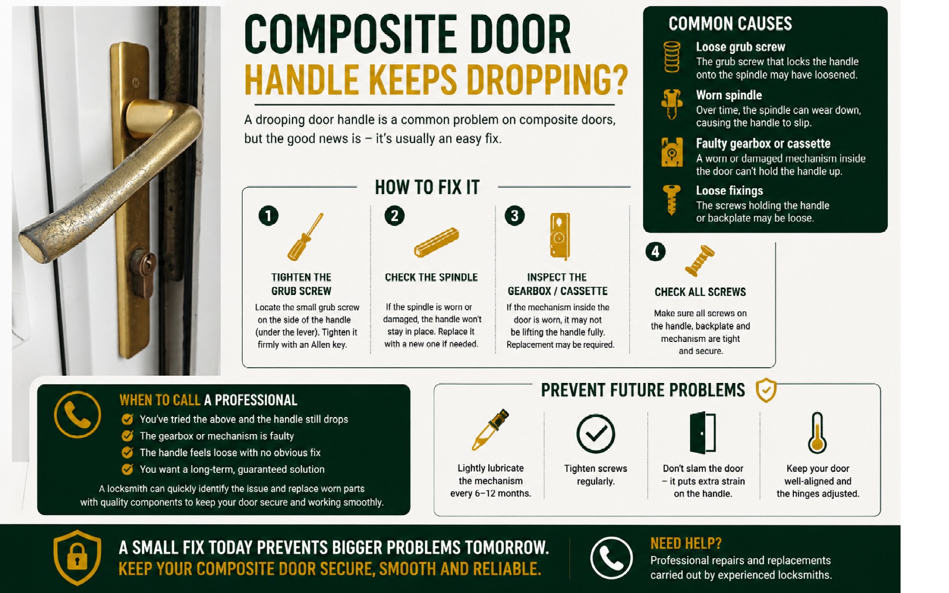 Why Does My Composite Door Handle Keep Dropping?