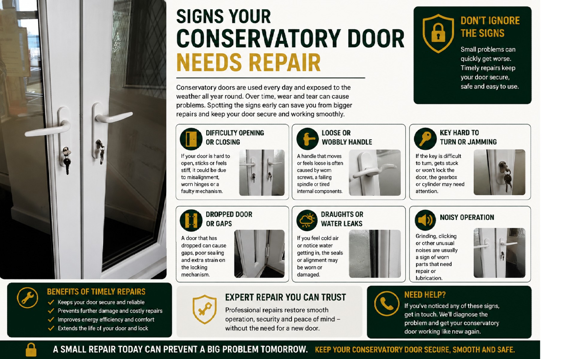 Signs Your Conservatory Door Needs Repair