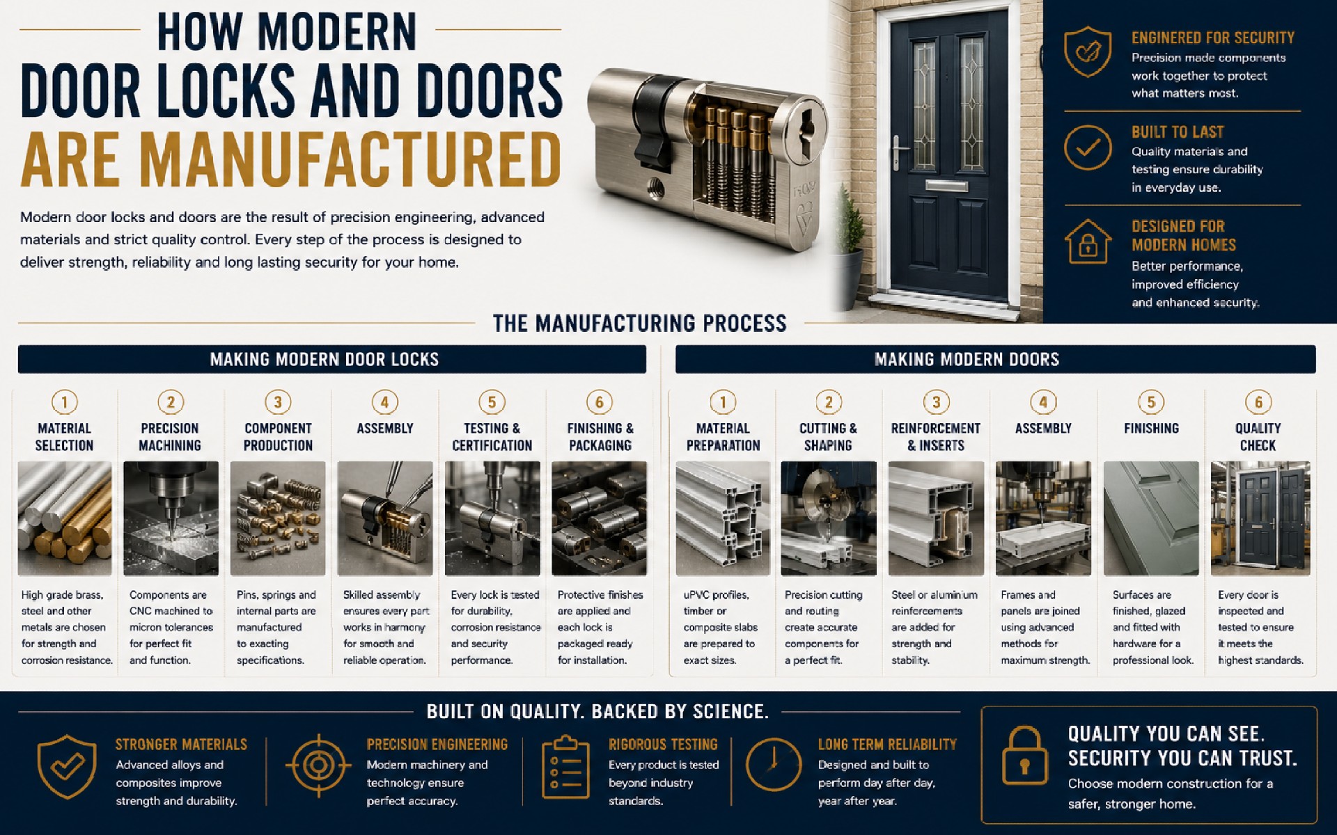 Behind the Scenes: How Modern Door Locks and Doors Are Manufactured