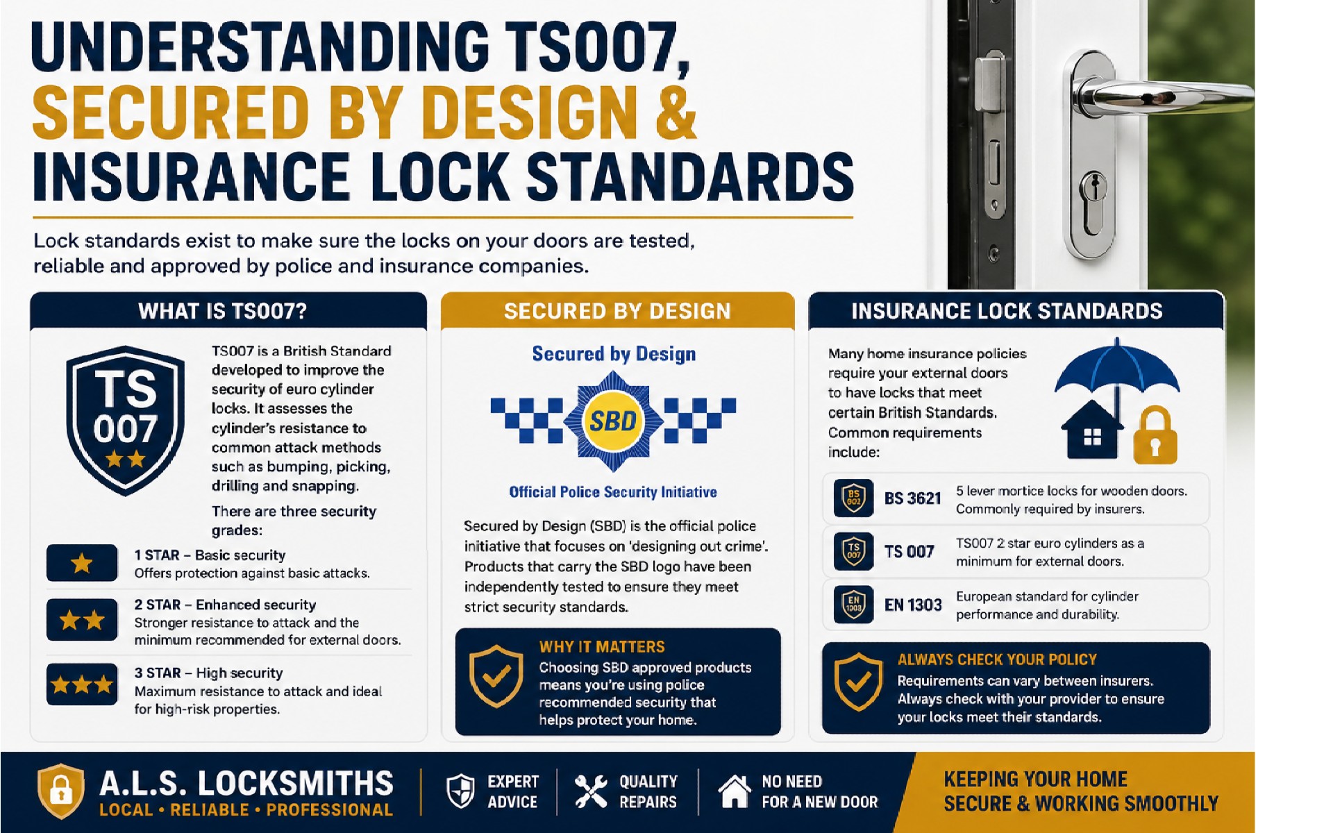 Understanding Door Lock Security Standards TS007, Secured by Design and Insurance Requirements Explained Understanding Door Lock Security Standards TS007, Secured by Design and Insurance Requirements Explained
