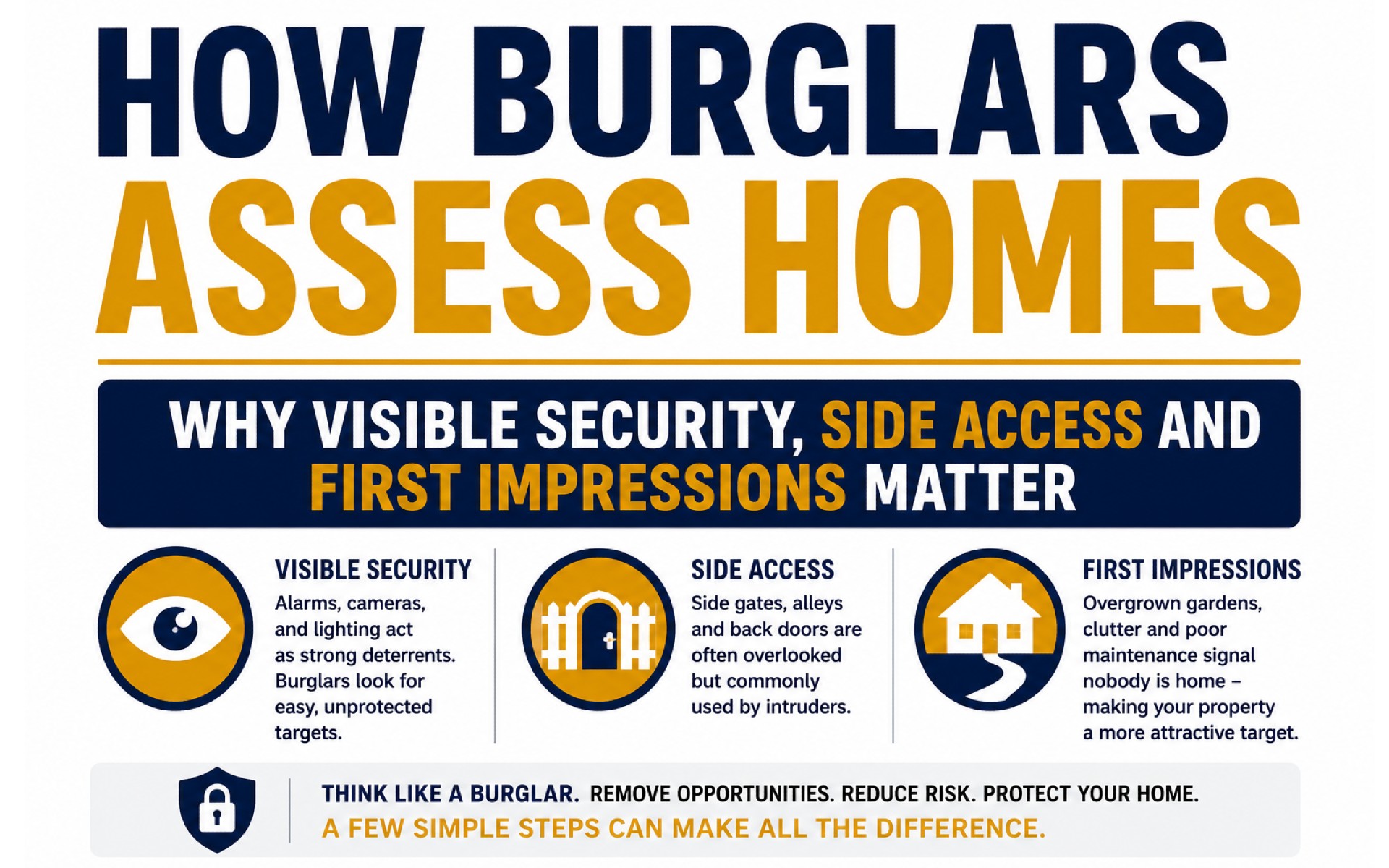 How Burglars Assess Homes Why Visible Security, Side Access and First Impressions Matter