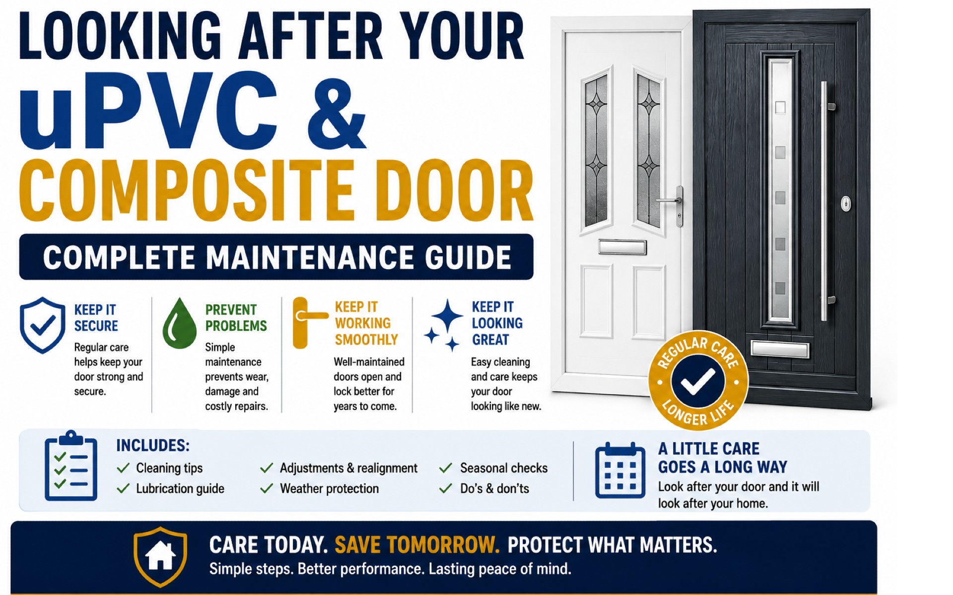 The Complete Guide to Looking After Your uPVC and Composite Door Simple Maintenance That Helps Your Door Last Longer The Complete Guide to Looking After Your uPVC and Composite Door Simple Maintenance That Helps Your Door Last Longer