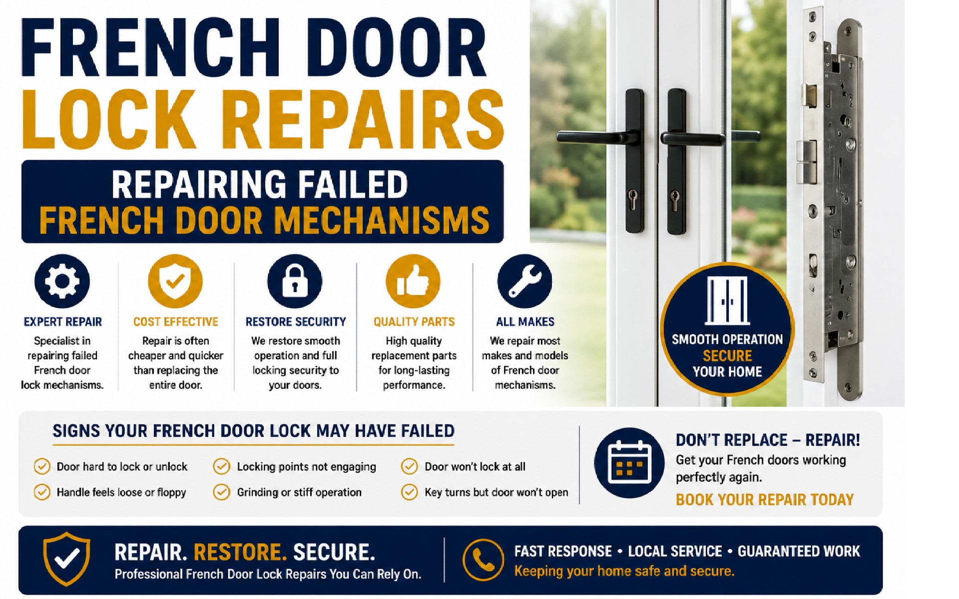 Repairing French Door Lock Mechanisms Everything You Need to Know About French Door Lock Repairs Repairing French Door Lock Mechanisms Everything You Need to Know About French Door Lock Repairs
