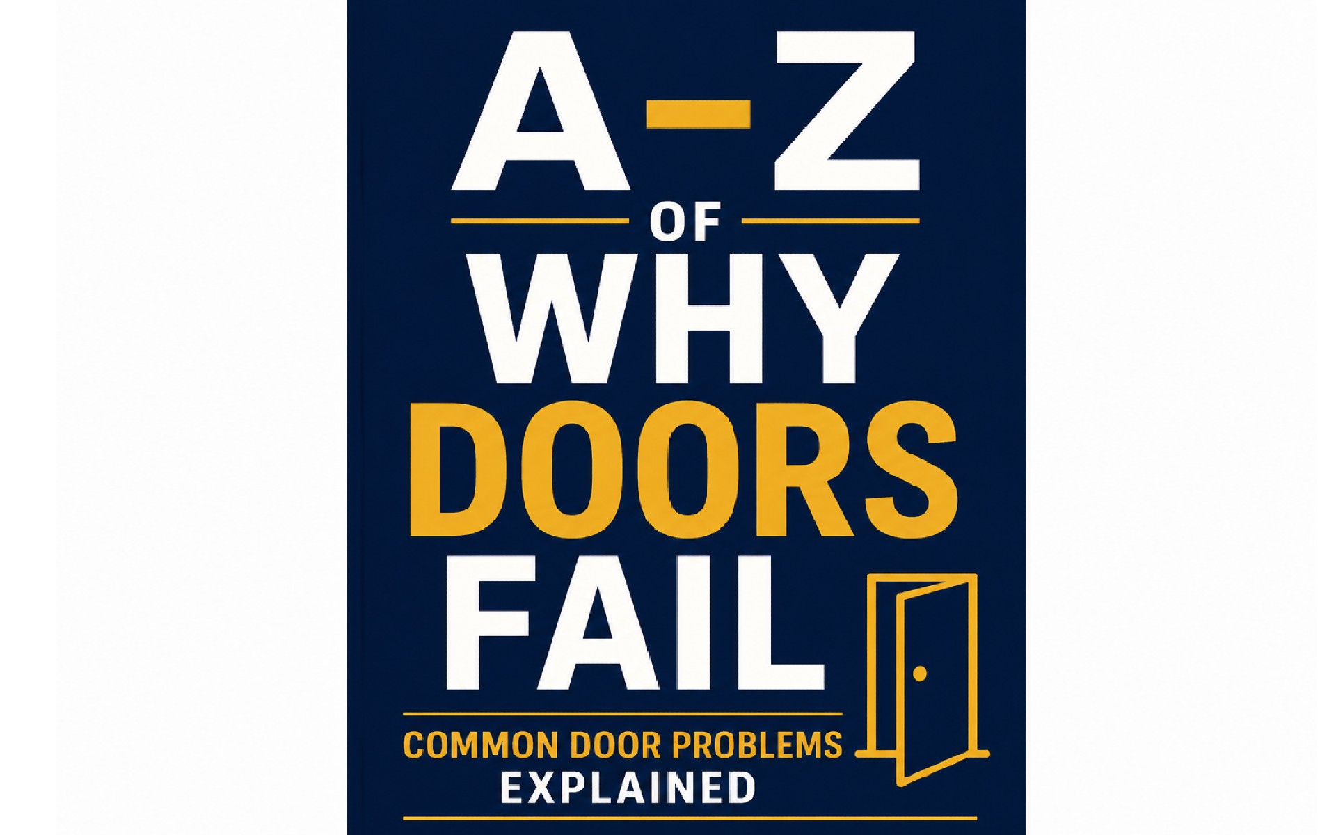 A–Z of Why Doors Fail The Complete Homeowner's Guide to Door Problems and Their Causes A–Z of Why Doors Fail The Complete Homeowner's Guide to Door Problems and Their Causes