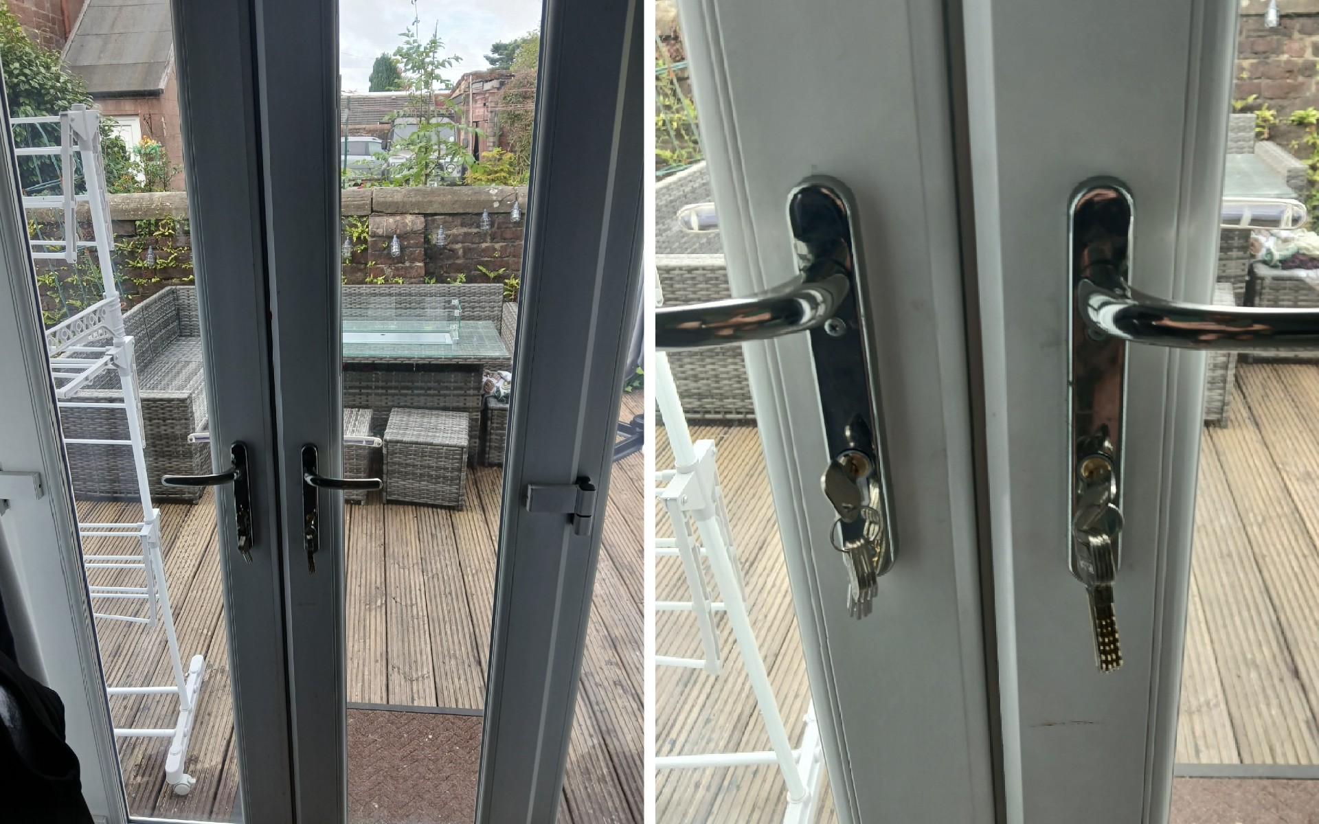 French Door Lock Change After Snapped Key Left Home Insecure French Door Lock Change After Snapped Key Left Home Insecure