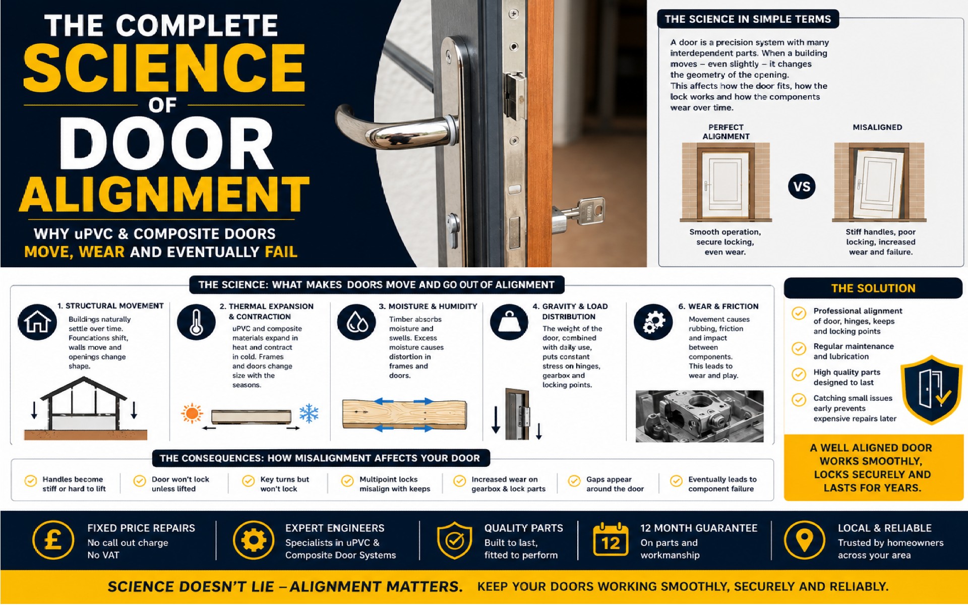 The Complete Science of Door Alignment Why uPVC & Composite Doors Move, Wear and Eventually Fail