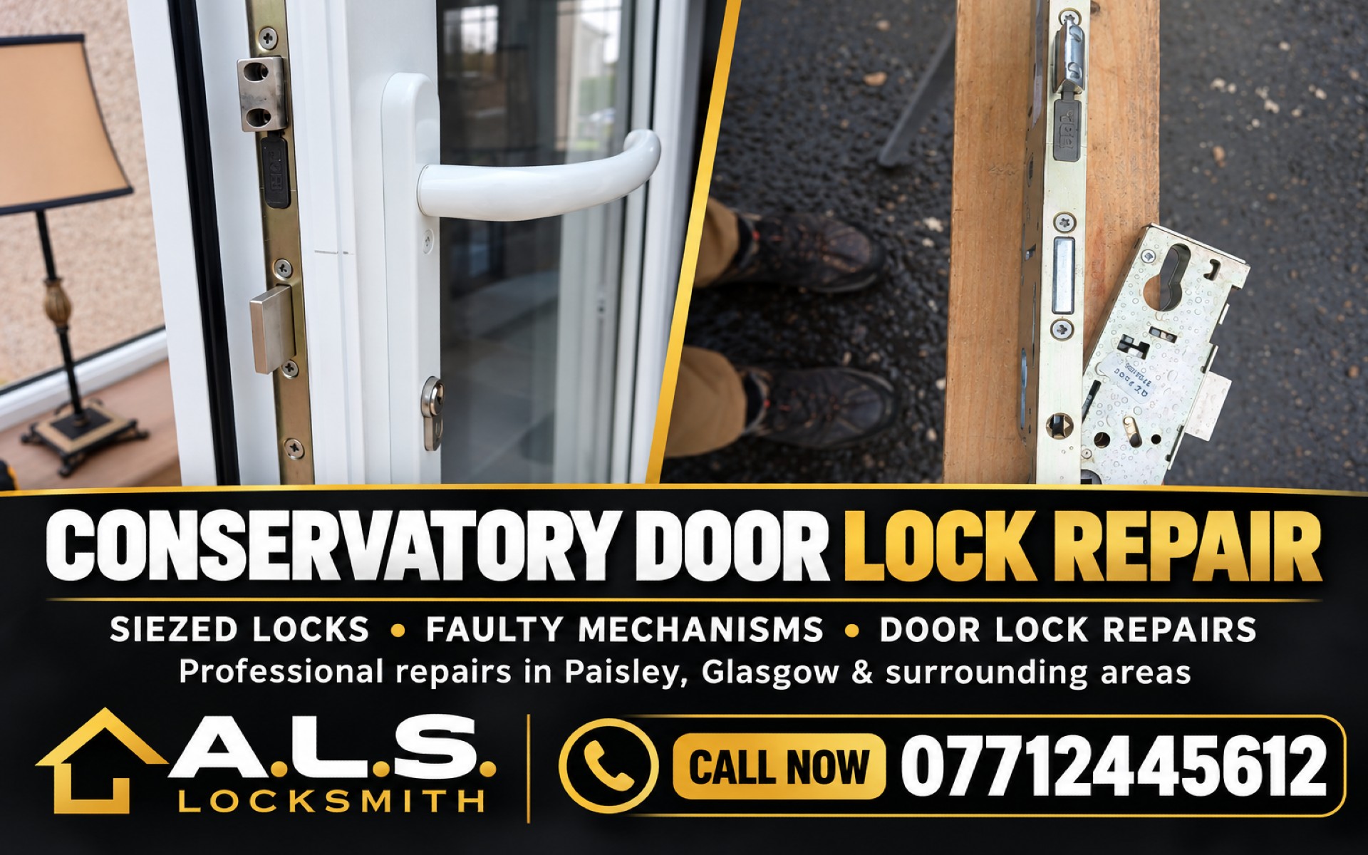 Conservatory Door Would Not Lock? Professional Lock Repairs in Paisley and Glasgow Conservatory Door Would Not Lock? Professional Lock Repairs in Paisley and Glasgow
